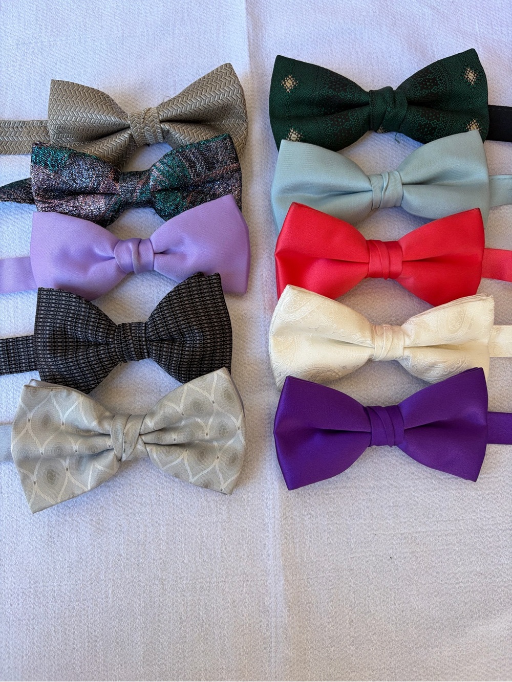 Bundle of 10 assorted pre made bow ties combo 15